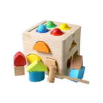 CAJA MONTESSORI CON MARTILLO Y ENCAJE DE FORMAS