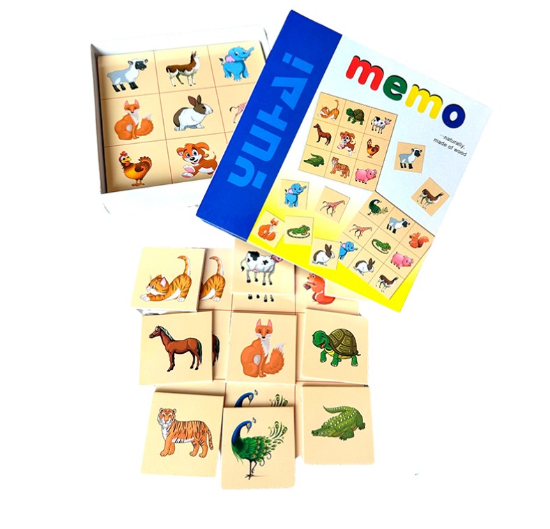 wsww JUEGO MEMORIA DE MADERA - Imagen 1