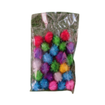 POMPONES CON BRILLO X 25 UNIDADES