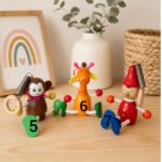 MARIONETA DE ANIMALES DE MADERA CON RESORTE PARA COLGAR - Imagen 3