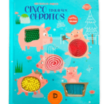LIBRO CON TEXTURA DE SILICONA "CINCO TRAVIESOS CERDITOS"
