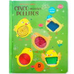 LIBRO CON TEXTURA DE SILICONA "CINCO PEQUEÑOS POLLITOS"