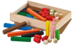 REGLETAS DE CUISENAIRE MADERA  136 PZAS