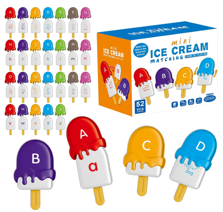 paletas HELADOS DE ENCAJE ABECEDARIO - Imagen 1