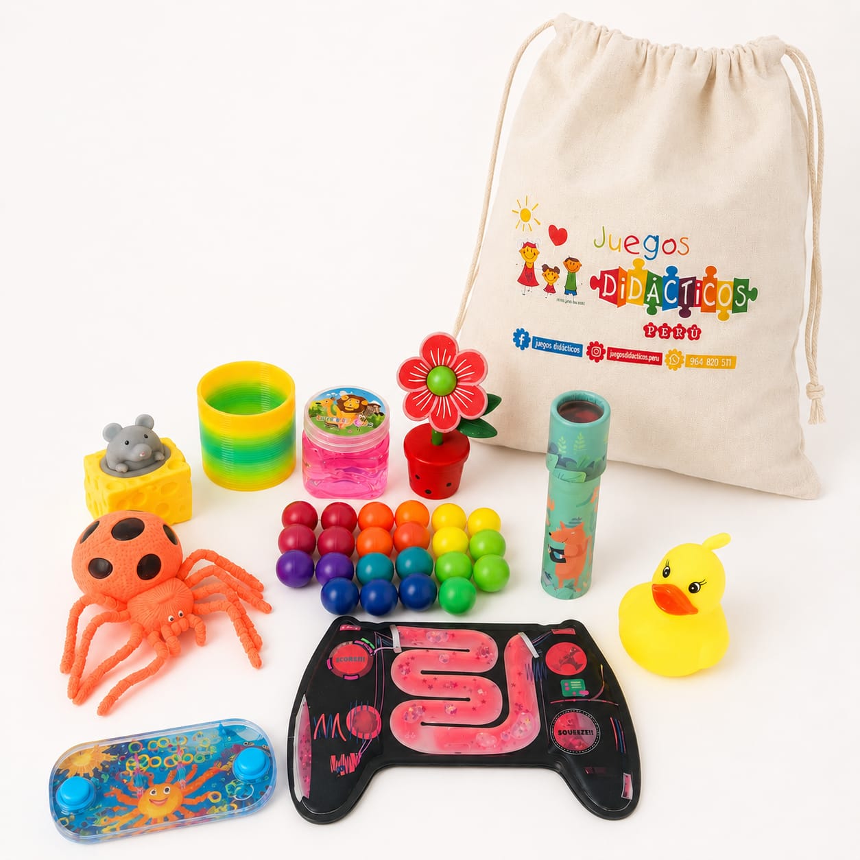 kiti7 KIT SENSORIAL 7 + BOLSA DE TOCUYO - Imagen 1