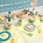 SET DE MADERA HORA DE COMER CELESTE - Imagen 2