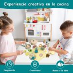 SET DE MADERA HORA DE COMER CELESTE - Imagen 5