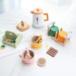 SET DE MADERA HORA DE COMER CON HERVIDOR