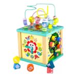 CUBO DE MADERA 5 EN 1 CON LABERINTO