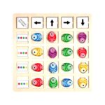 JUEGO DE SECUENCIA PECES DE MADERA