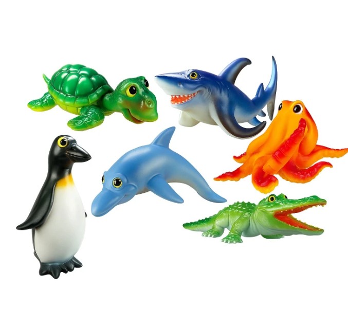 marino bebe ANIMALES DE GOMA SUAVES MARINOS - Imagen 1