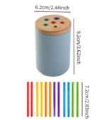 CILINDRO DE SILICONA CON  TAPA PARA CLASIFICAR COLORES - Imagen 3