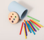 CILINDRO DE SILICONA CON  TAPA PARA CLASIFICAR COLORES