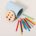 CILINDRO DE SILICONA CON  TAPA PARA CLASIFICAR COLORES