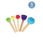 PINCELES DE ESPONJA DE DIFERENTES FORMAS 5 UDS