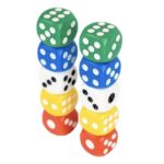 DADOS ACRÍLICOS DE COLORES 12 UDS - Imagen 2