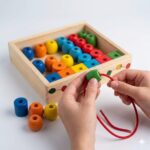 CUENTAS DE MADERA GRANDES PARA ENHEBRAR DE 30 PZAS