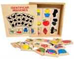 JUEGO IDENTIFICADOR DE IMAGENES GRANDE DE MADERA