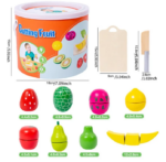 FRUTAS DE MADERA EN BALDE ORGANIZADOR - Imagen 4