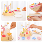 SET TORTA CON VELITAS DE MADERA - Imagen 3