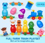 TREN CON HUEVOS DE ENCAJE Y TITERES - Imagen 3