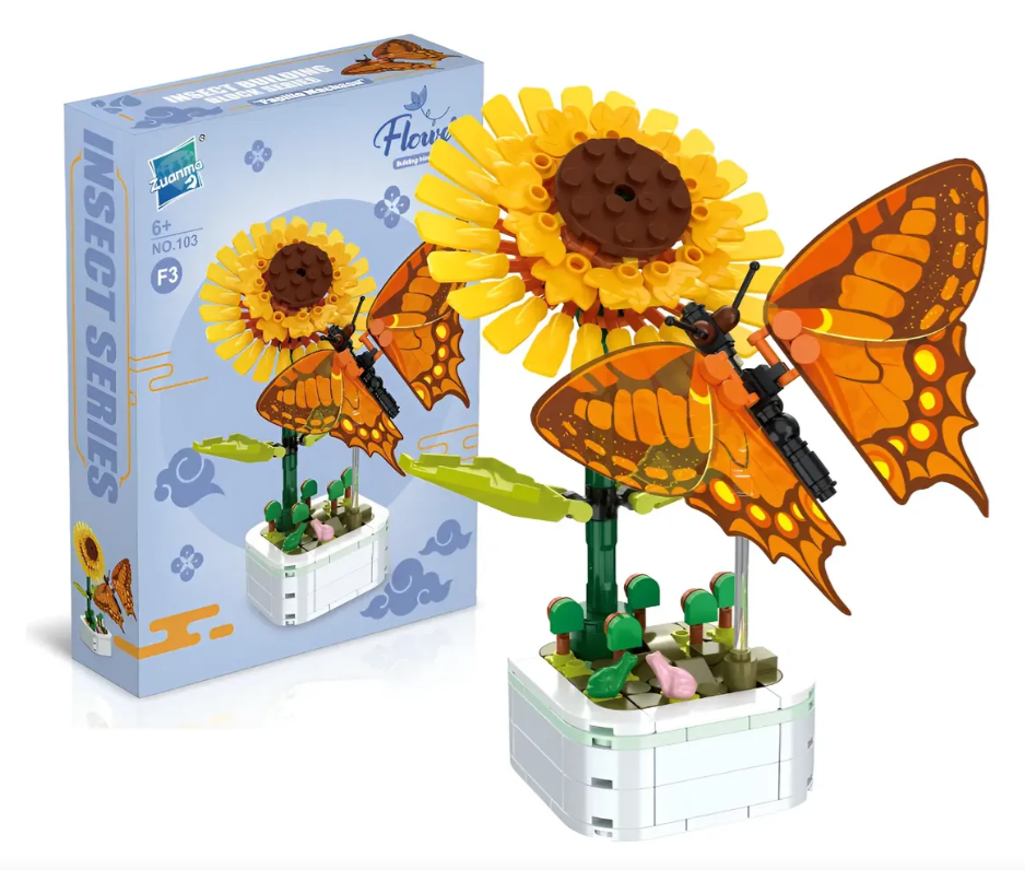 lego mari LEGO GIRASOL CON MARIPOSA DE 219 PZAS - Imagen 1
