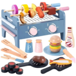 SET PARRILLA DE MADERA