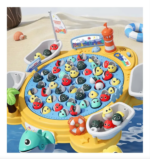 JUEGO DE PESCA MUSICAL GRANDE CON BARCOS - Imagen 3