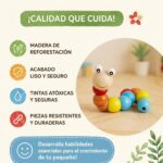 GUSANITO ARTICULADO DE MADERA - Imagen 4